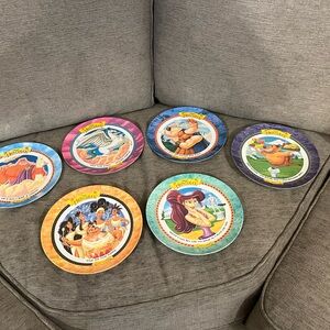 Set of 6 Hercules plates from McDonalds circa 1997